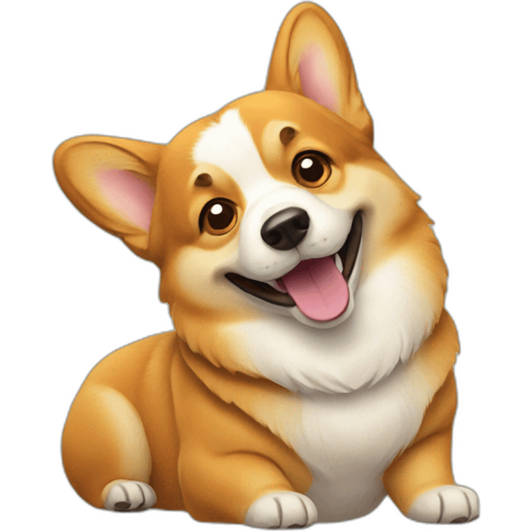 Corgi with beer emoji