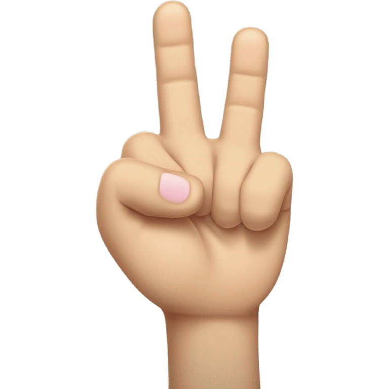 Hand Gesture Details:

Finger Positions:

Thumb: Extended outward.

Index Finger: Extended upward.

Middle and Ring Fingers: Folded down towards the palm.

Pinky Finger: Extended upward. emoji