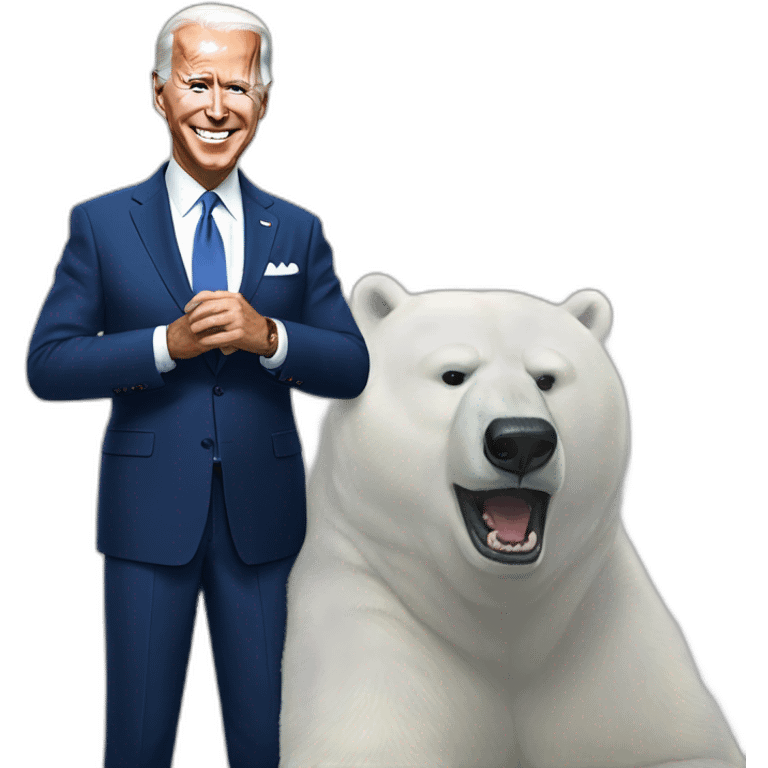 joe biden and a polar bear emoji