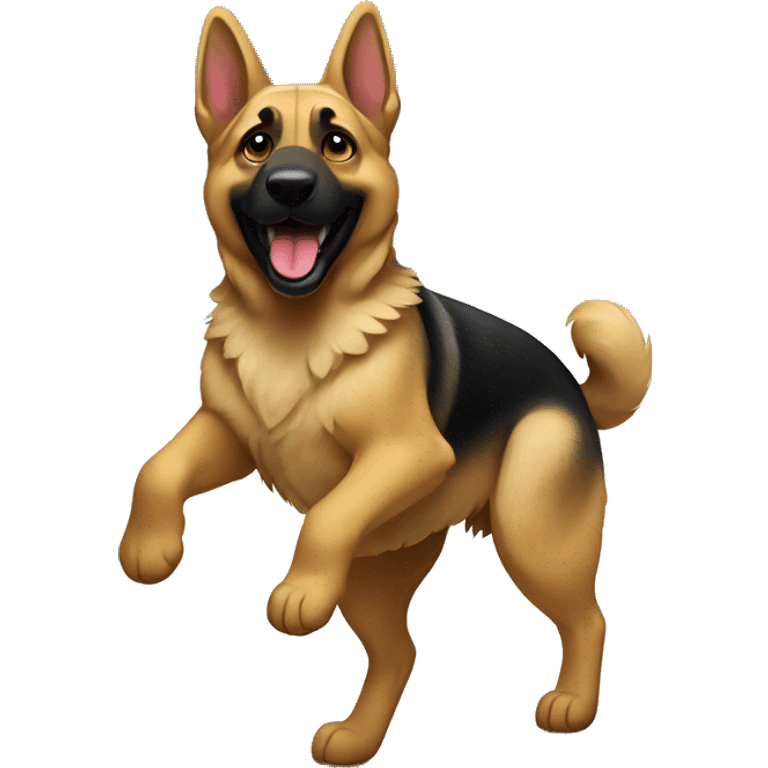 german sheperd dancing  emoji