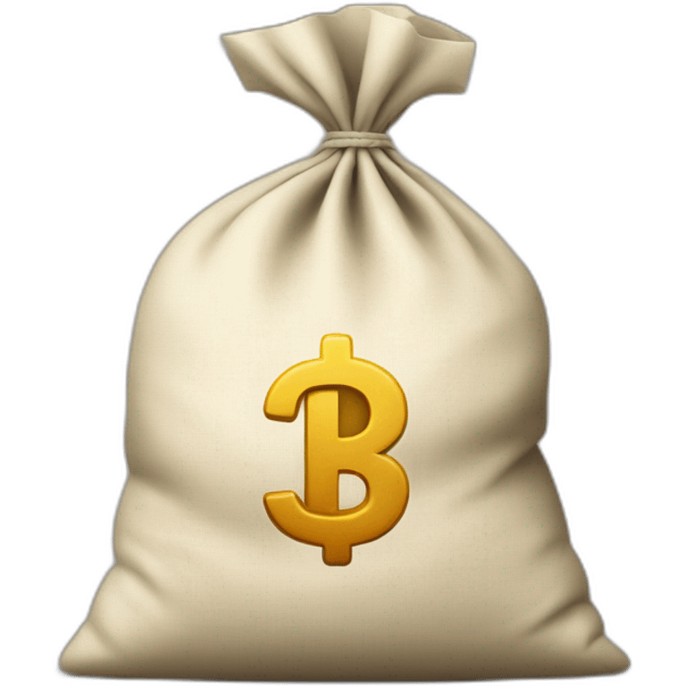 Money bag with letter ₸ in the center of the bag emoji