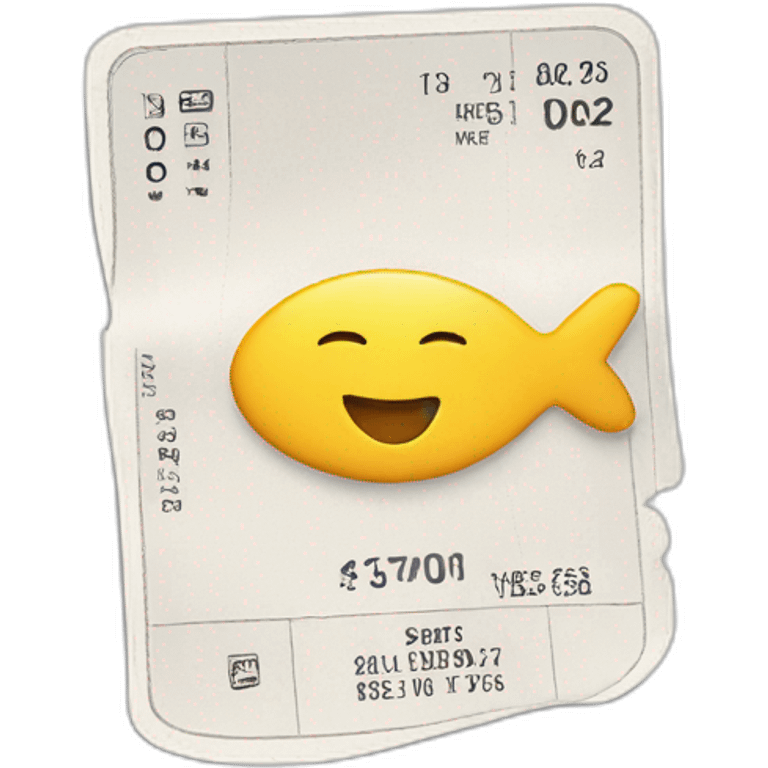 flight paper ticket with number on it emoji