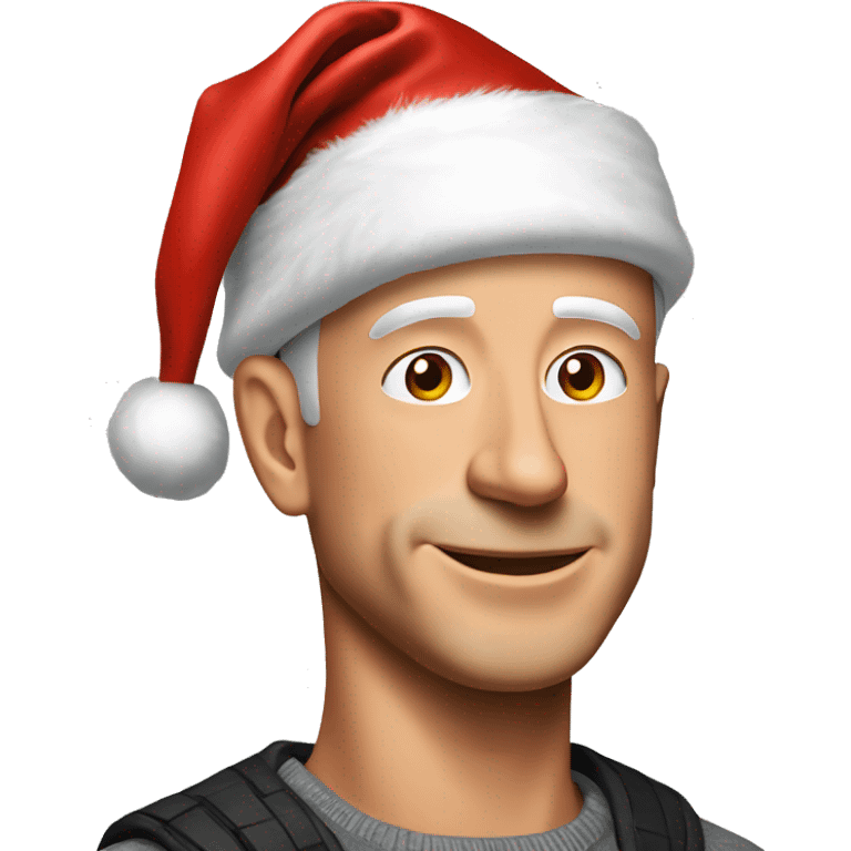 jeff bezos with santa hat emoji