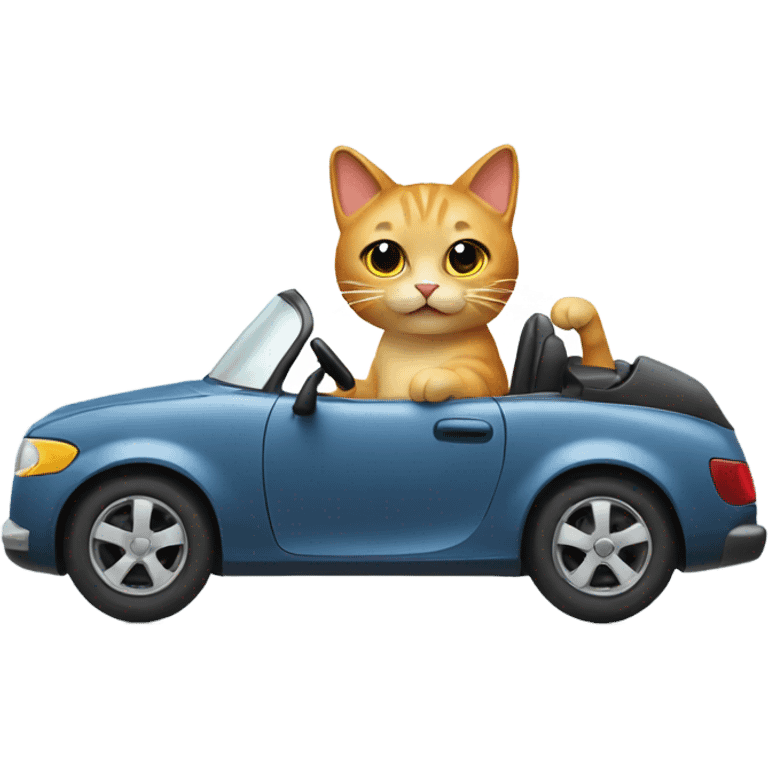 Cat driving a car emoji