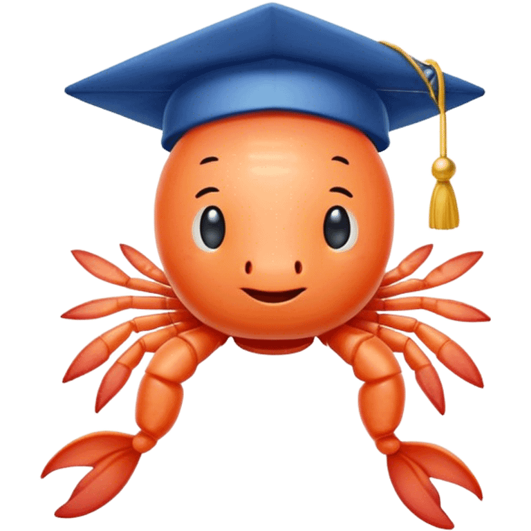 shrimp with phd hat emoji