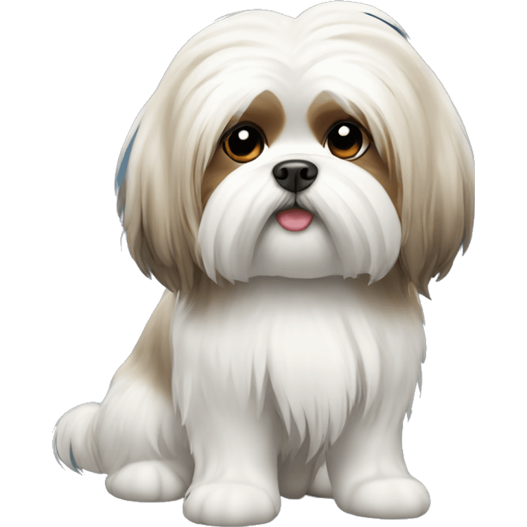 Long haired shi tzu emoji