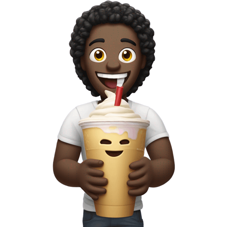 grimace from mcdonald’s holding a shake emoji