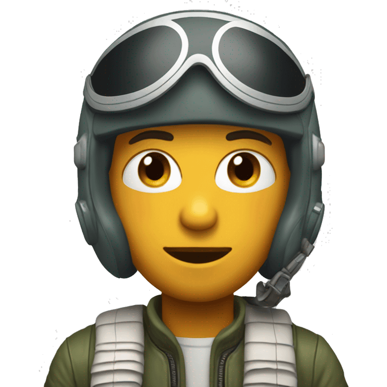 Fighter pilot with helmet and visor down emoji