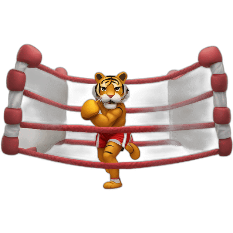 boxing ring Tiger  emoji