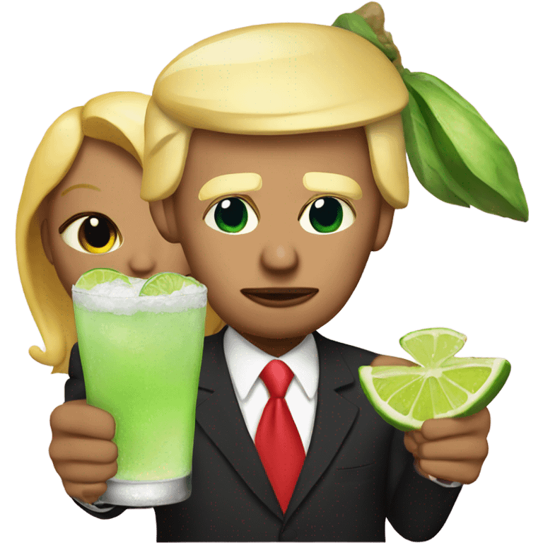 Donald trump with margarita emoji