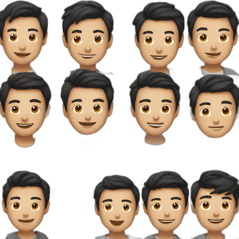 5 ASIAN guys friendship emoji