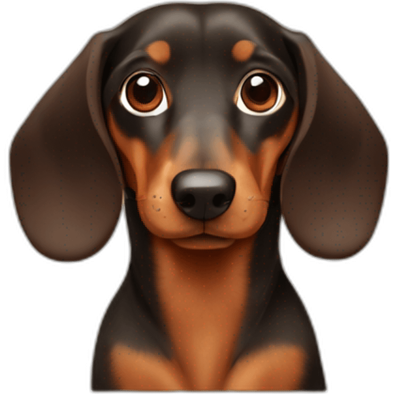 dog  daschund  brown  graphic designer emoji