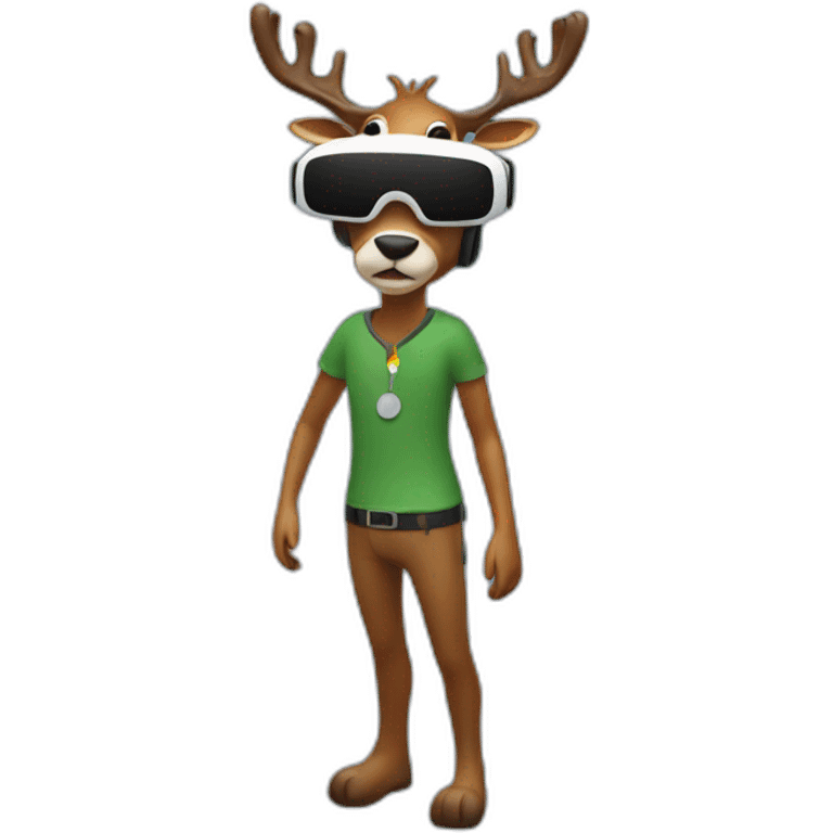 Rudolf in vr headset full body emoji