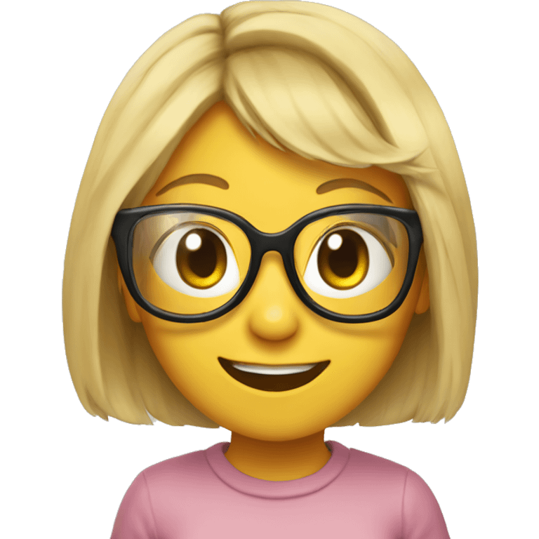 girl with glasses hanging upside down from ceiling  emoji