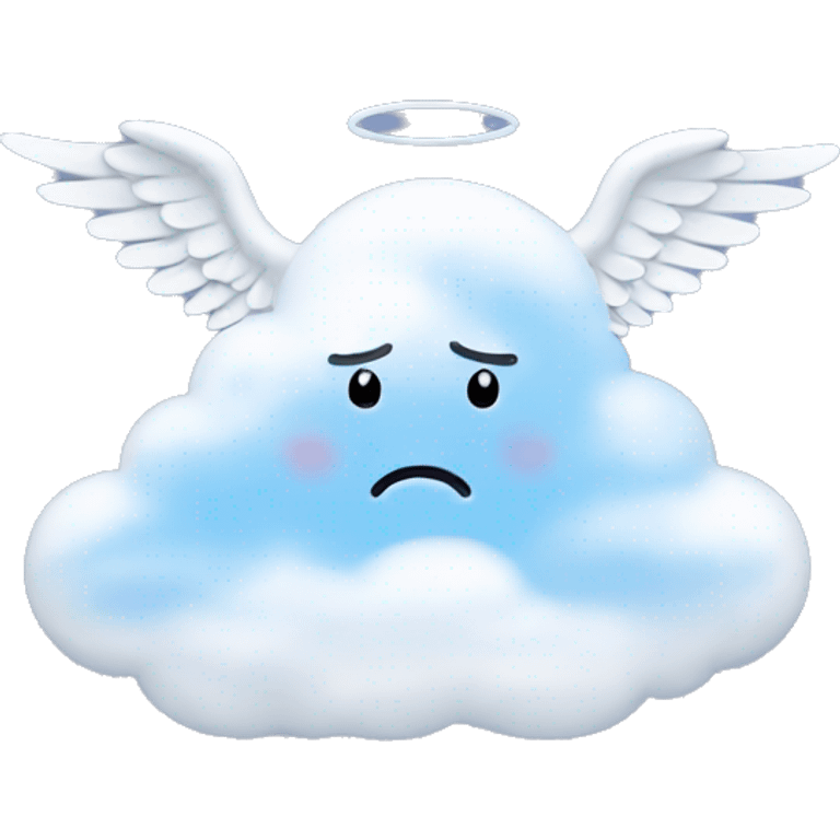 cloud with an angel emoji