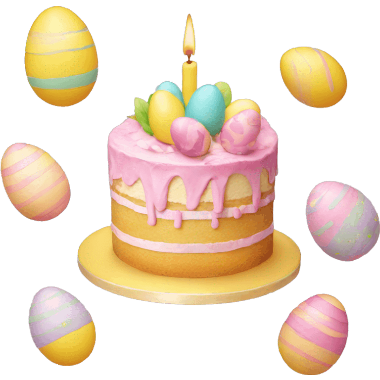 cake, Easter emoji