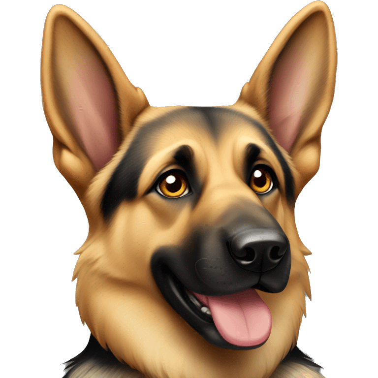 German Shepard dog with floppy ears  emoji