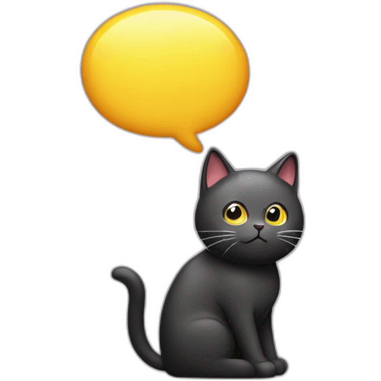 thinking cat with a thought balloon emoji