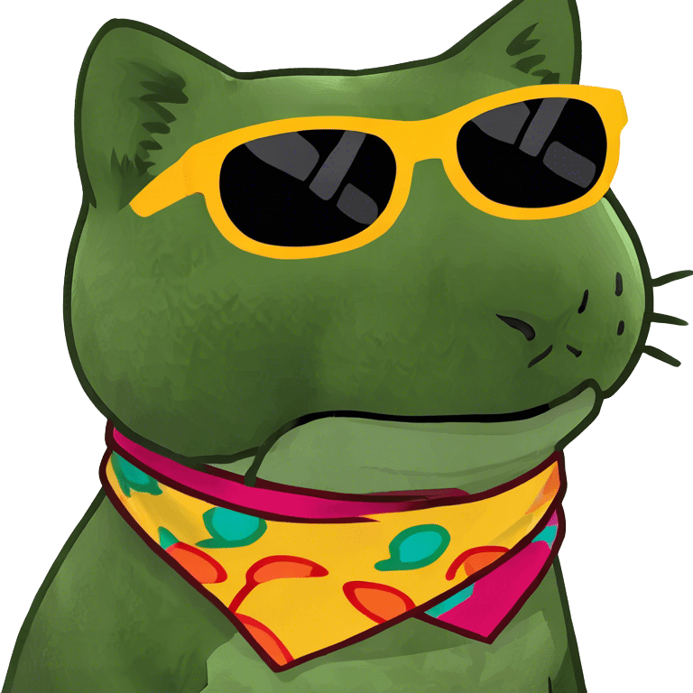 Cat with sunglasses emoji