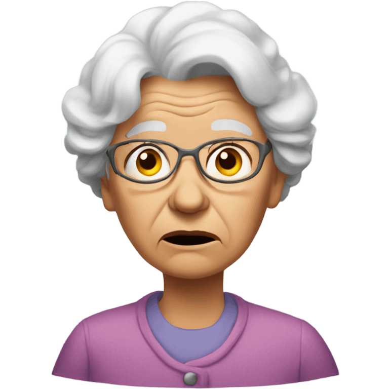 Confused grandma  emoji