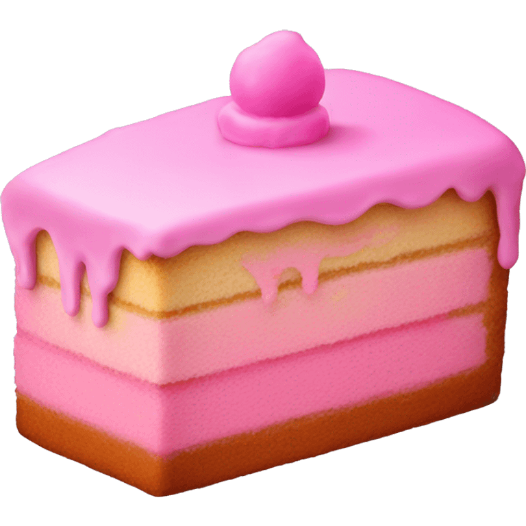 Pink frosted cake  emoji