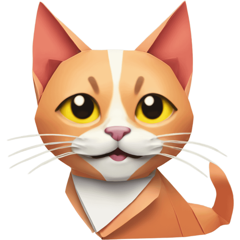 cat smiling origami saumon emoji