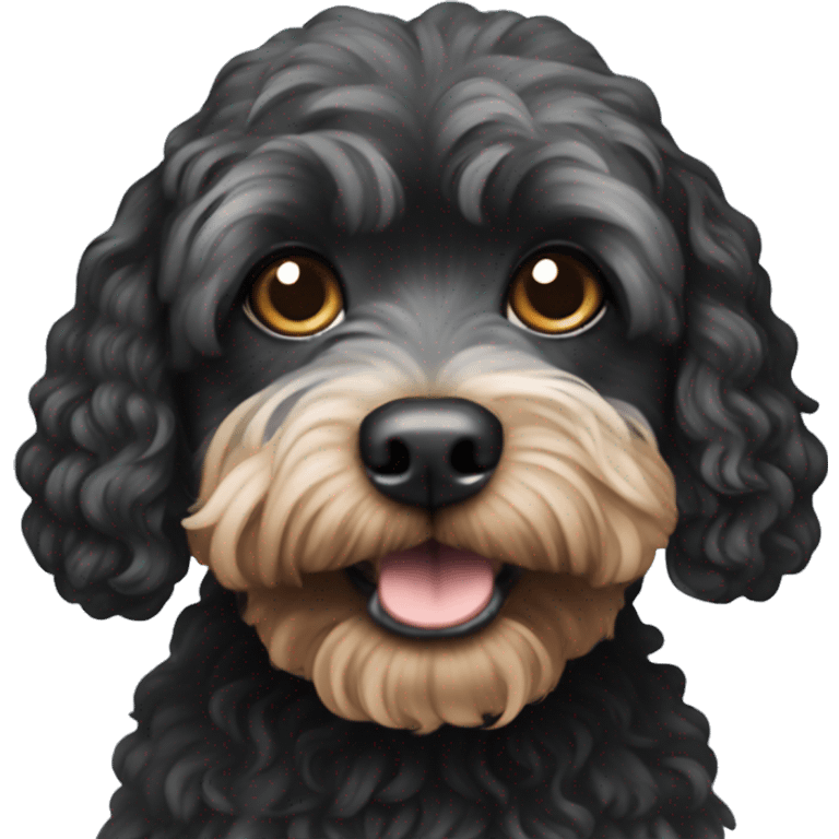 Black cavapoo emoji