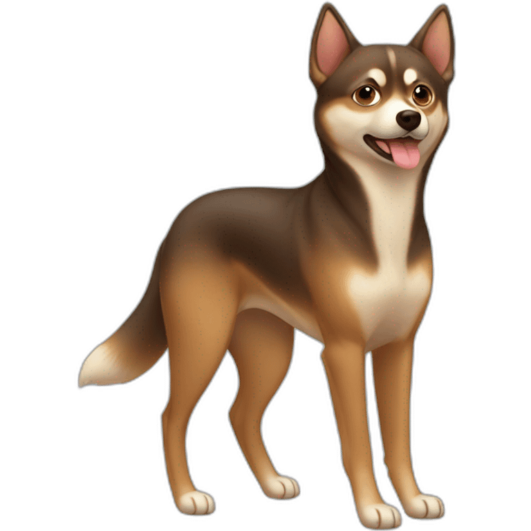 Brown klee kai emoji