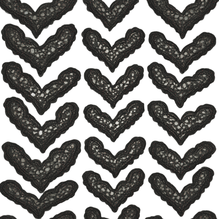 black lace heart emoji