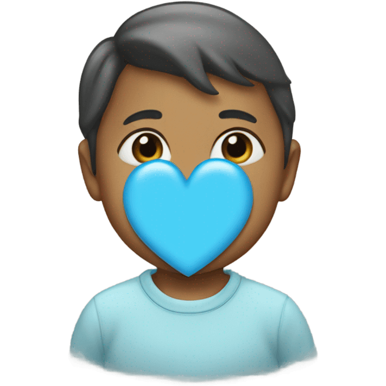 a baby blue heart  emoji