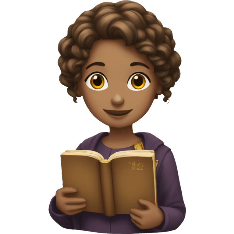 Hermione with a book emoji