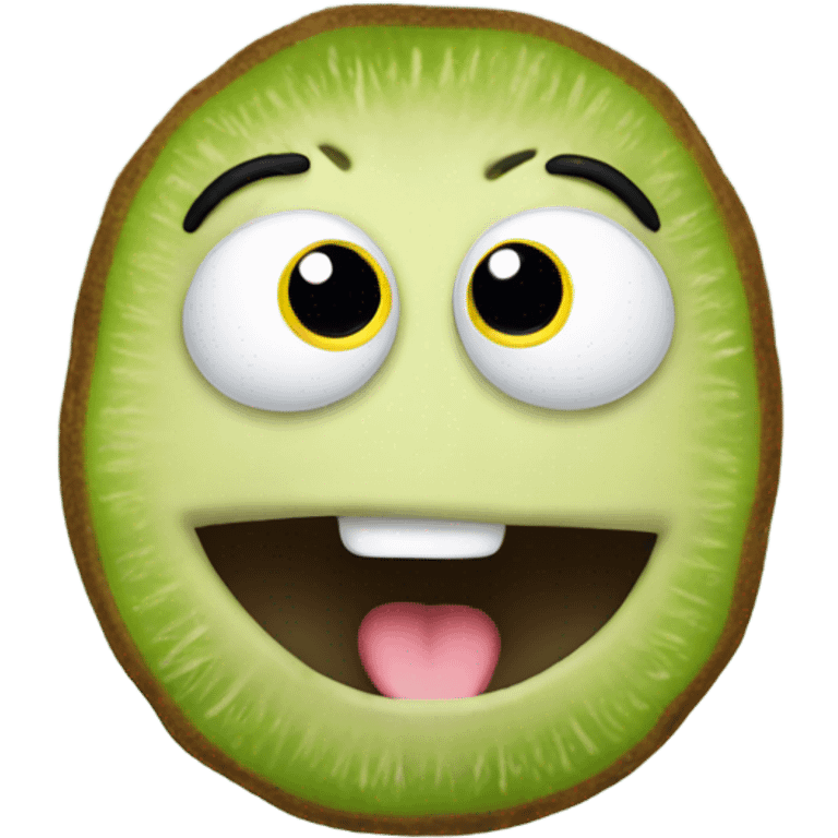 Kiwi looking happy  emoji