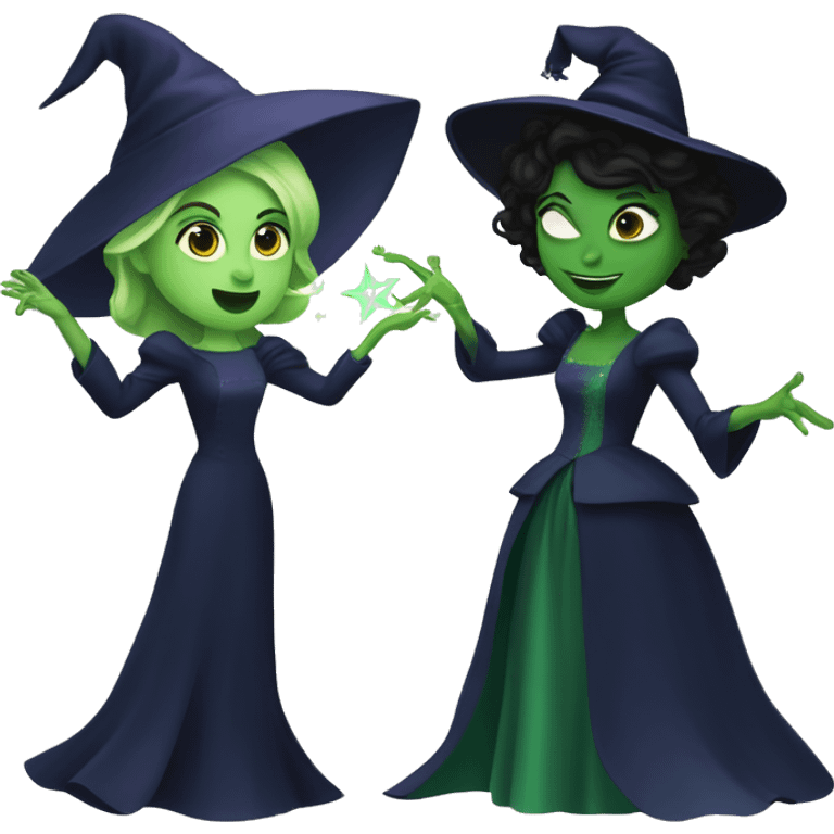 Elphaba With Arms Actively Doing Magic And Casting Spells In Unison With Glinda emoji