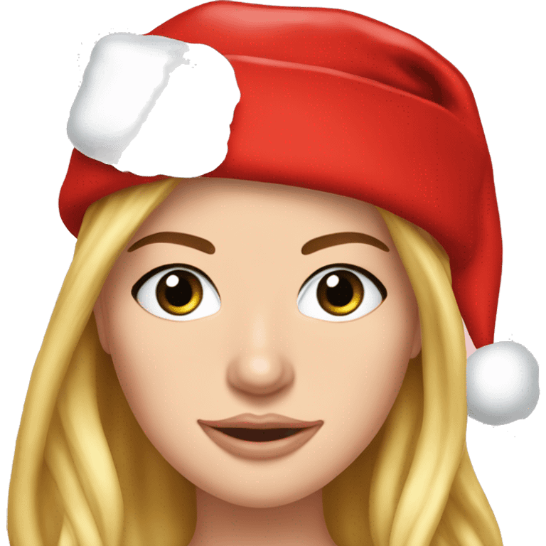 lindsay lohan santa hat emoji