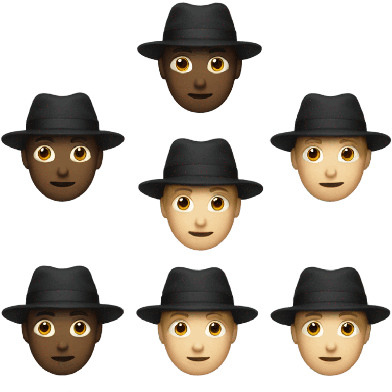 pale mysterious boy in black hat emoji