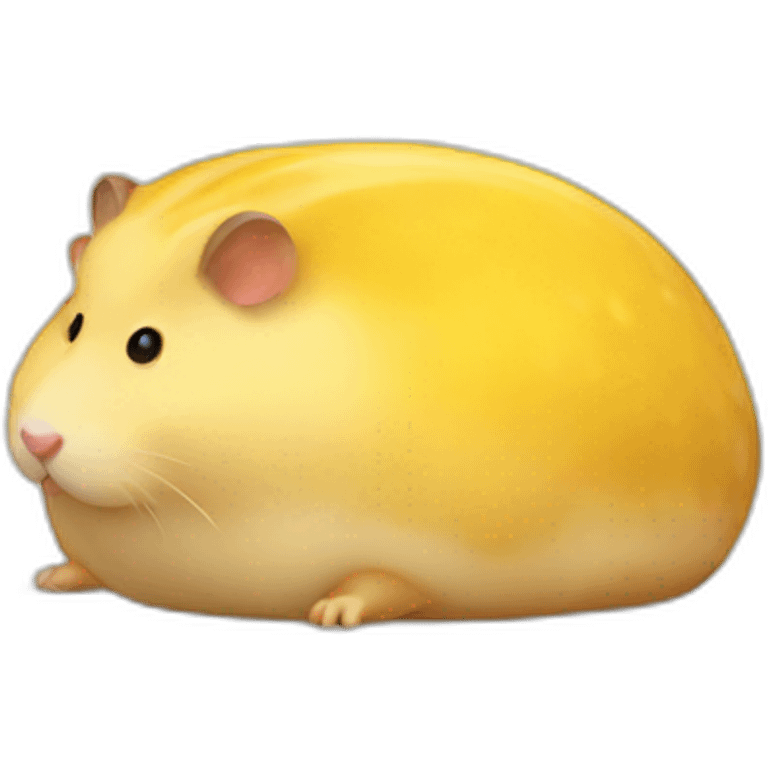 big hamster yellow pudding emoji