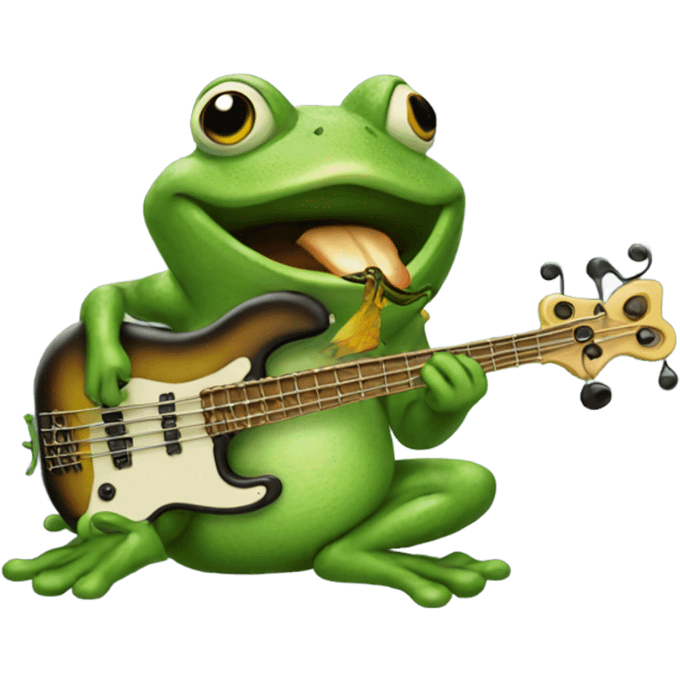 Bass with a frog emoji