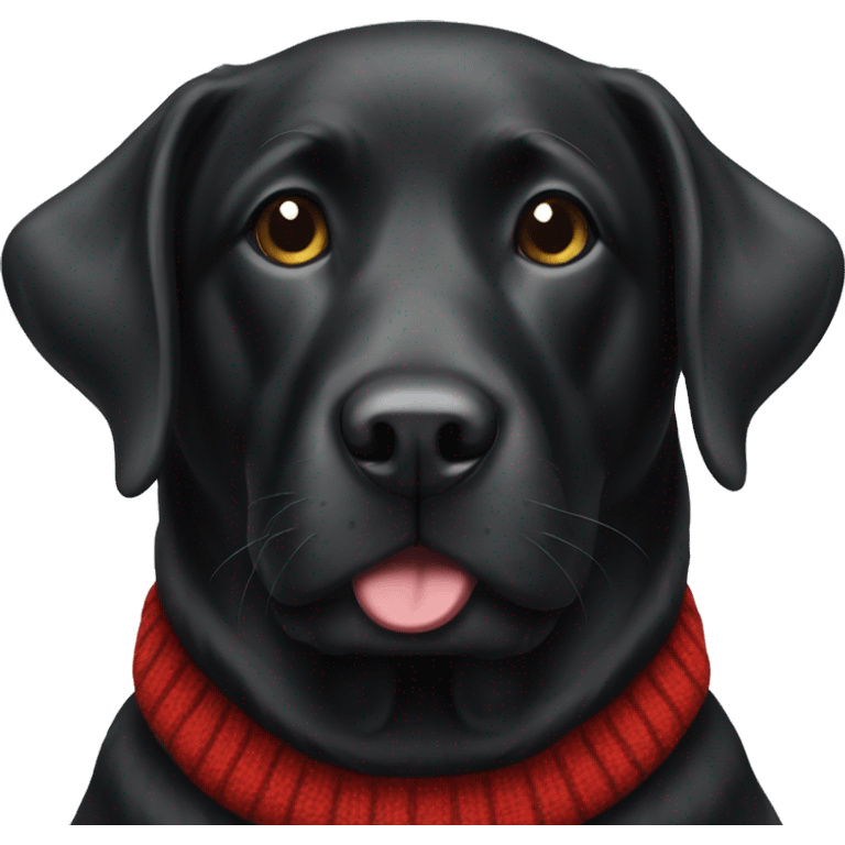 Black lab with Christmas jumper emoji