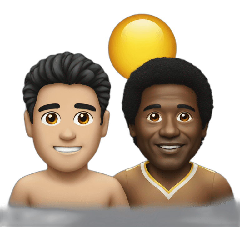 pele and maradona emoji