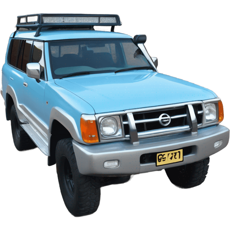 4WD baby blue Nissan patrol gq  emoji