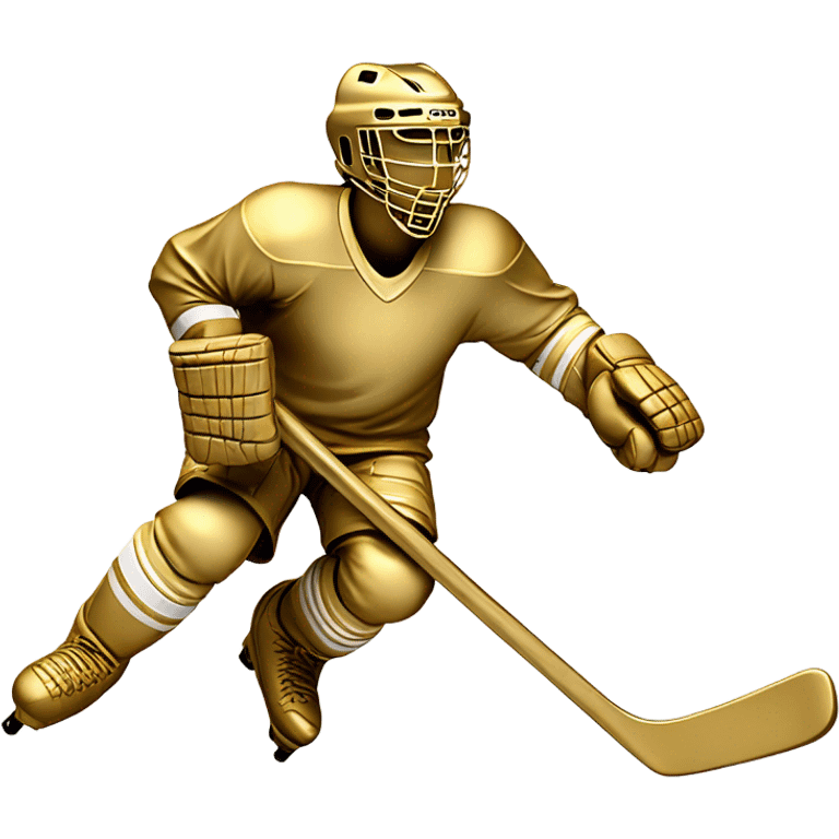 hockey player made of gold emoji