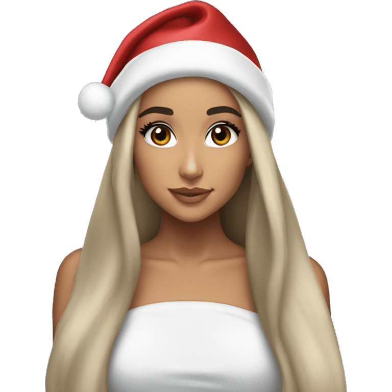 ariana grande avec un bonnet de noel  emoji