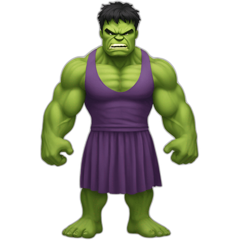 Hulk-with-dress emoji