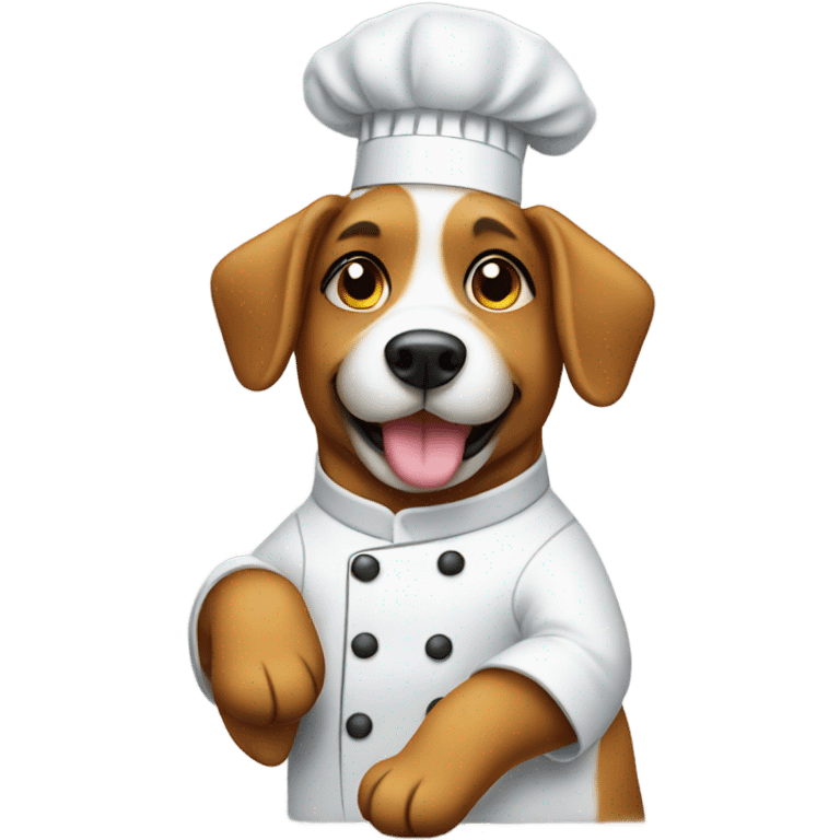 Dog as chef in wheelchair emoji