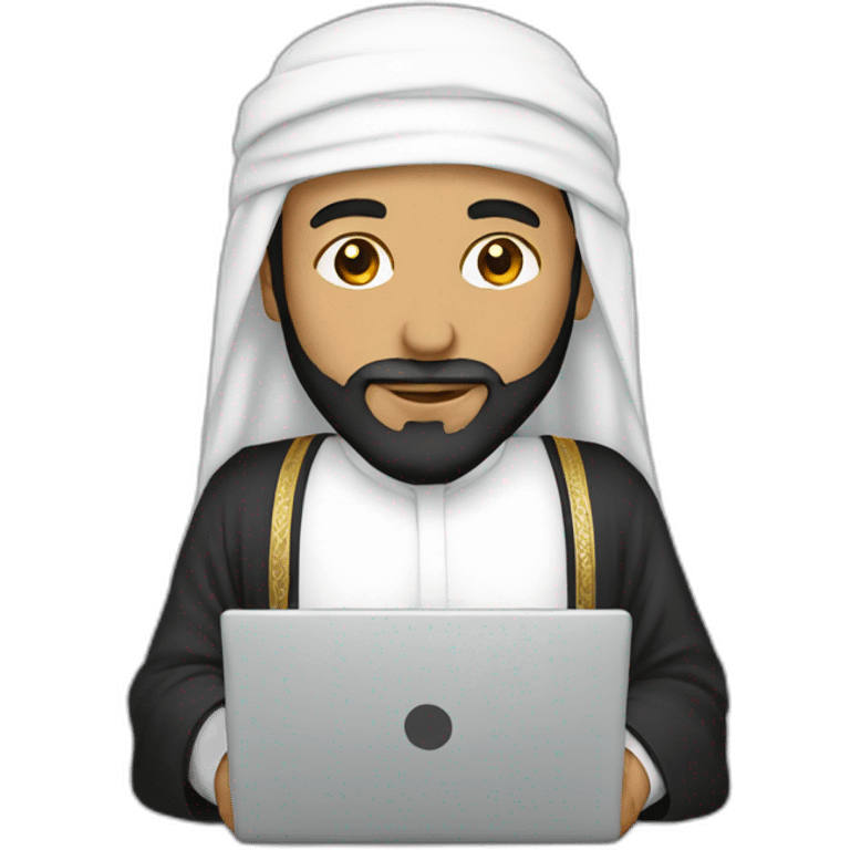 sheikh with laptop emoji