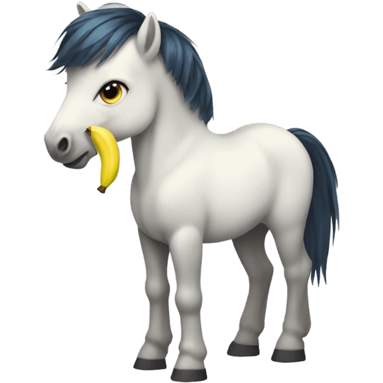 Pony with a banana head emoji