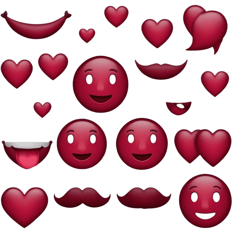 burgundy emojis emoji