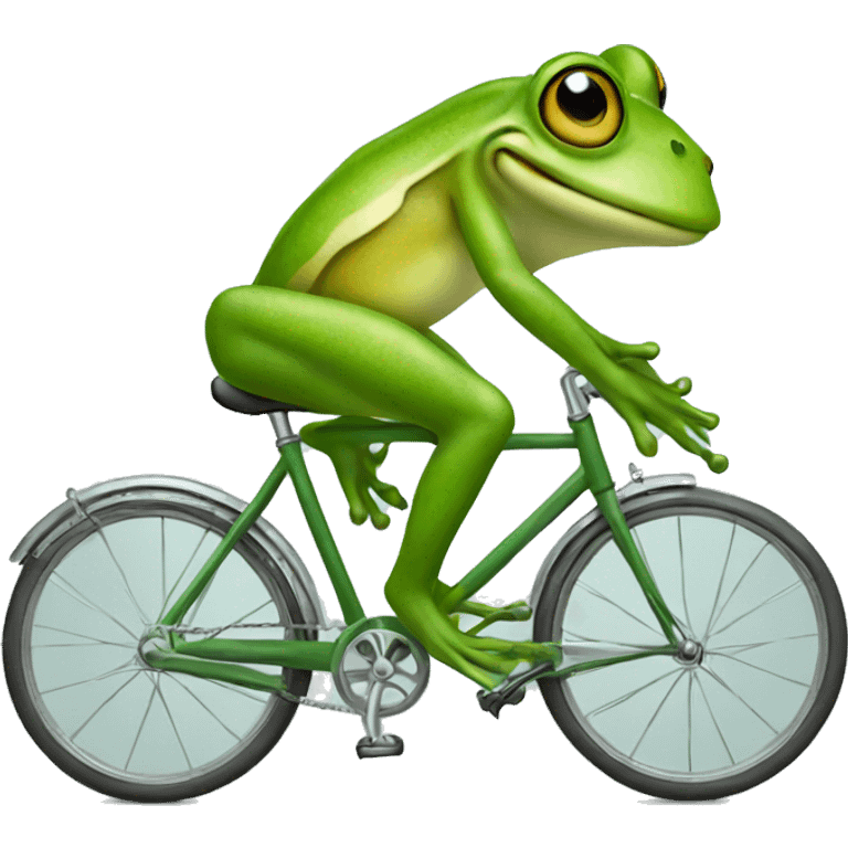 Frog on bicycle emoji