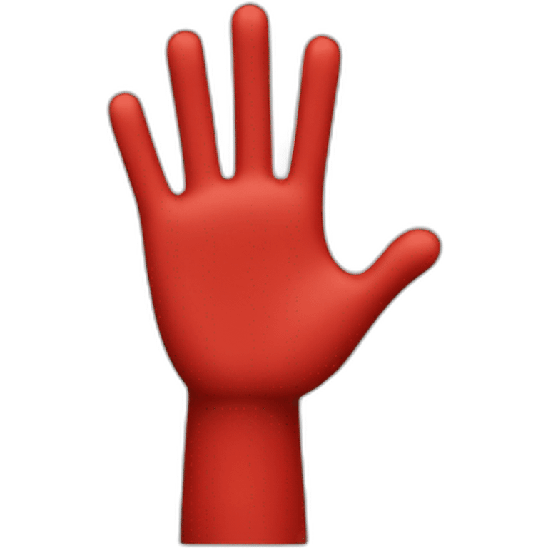 Red stop hand emoji