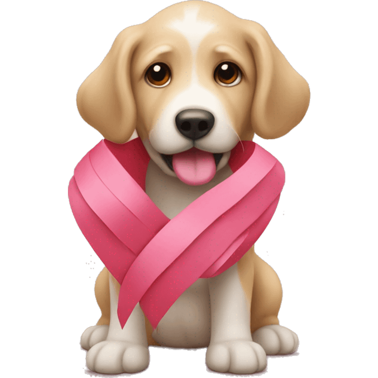 Heart ribbon letterdog  emoji